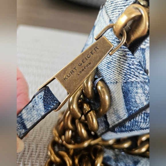 Kurt Geiger Denim Kensington Camera Bag NWOT - Picture 7 of 8